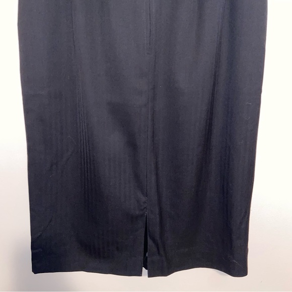Pendleton Skirt Womens Small 27” Waist 100% Wool Pencil Pockets Secretary Black - Picture 5 of 12